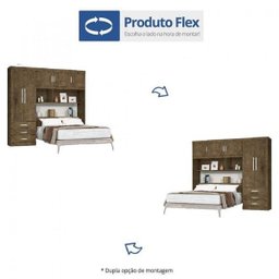 Guarda-Roupa Casal 5 Portas com Cabeceira Cancun  Flex Color - 5