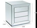 Ver imagem 3 de Mesa de Cabeceira Espelhado Loft 3 Gavetas