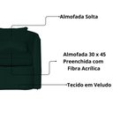Ver imagem 5 de Poltrona Decorativa Sala Recepção Escritório Veludo Alana Cor Verde
