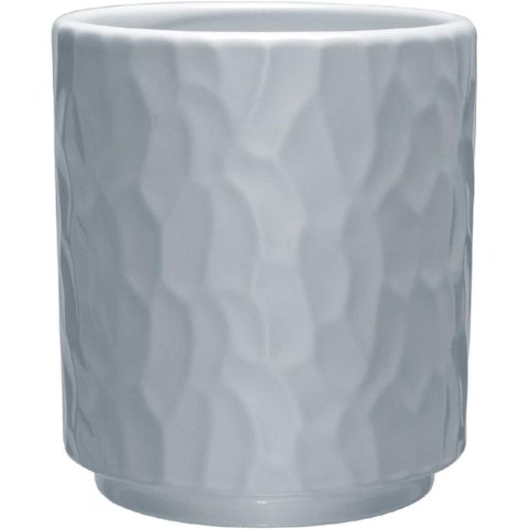 Cachepô Vaso Decorativo Planta Home&co Cerâmica 13x11x11cm Cinza