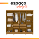 Ver imagem 6 de Guarda Roupas Casal 8 Portas 4 Gavetas Diplomata Moval Freijó / Cinza