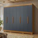 Ver imagem 3 de Guarda Roupas Casal 8 Portas 4 Gavetas Diplomata Moval Freijó / Cinza