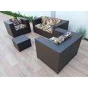 Ver imagem 3 de Cadeiras de Jardim Varanda Jogo Sofá com Poltronas Modelo Quadardo em Fibra Sintética Cor Tabaco