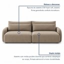 Ver mais imagens de Sofá Cama Modular Orgânico Retrátil 4 Lugares 270cm com Base em Madeira Maciça Oxford
