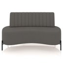 Ver imagem 3 de Sofá Chaise 2 Lugares Sala Living 160cm Pés Industrial Cayman K01 Linho Cinza Escuro - Lyam Decor