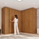 Ver imagem 7 de Guarda-Roupa de Canto Modulado 9 Portas 4 Gavetas França