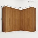 Ver imagem 3 de Guarda-Roupa de Canto Modulado 9 Portas 4 Gavetas França