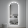 Espelho Grande Corpo Inteiro sem Moldura C/ Led Base Reta Designer Moderno Decorativo 150x40cm - 11