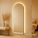 Ver imagem 1 de Espelho Grande Corpo Inteiro sem Moldura C/ Led Base Reta Designer Moderno Decorativo 150x40cm