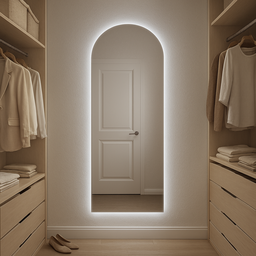 Espelho Grande Corpo Inteiro Lapidado Base Reta Moderno Decorativo 150x40cm - 2