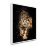 QUADRO DECORATIVO PARA SALA TIGRE ARTISTICO:Branca - 1