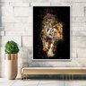 QUADRO DECORATIVO PARA SALA TIGRE ARTISTICO:Branca - 2
