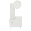 Ver imagem 2 de Conjunto para Banheiro 80cm com Espelho 2 Porta e 1 Gaveta Branco