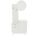 Ver imagem 3 de Conjunto para Banheiro 80cm com Espelho 2 Porta e 1 Gaveta Branco