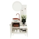 Ver imagem 5 de Conjunto para Banheiro 80cm com Espelho 2 Porta e 1 Gaveta Branco