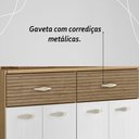 Ver imagem 6 de Armário de Cozinha Compacta Mdf 8 Portas Golden Plus Freijó Supremo com Ripado