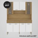 Ver imagem 5 de Armário de Cozinha Compacta Mdf 8 Portas Golden Plus Freijó Supremo com Ripado