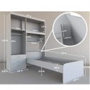 Ver imagem 5 de Guarda-Roupa Solteiro 4 Portas com Cama de Solteiro Cancun Yescasa