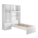 Ver imagem 7 de Guarda-Roupa Solteiro 4 Portas com Cama de Solteiro Cancun Yescasa Branco/Lilás
