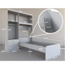 Ver imagem 5 de Guarda Roupa Solteiro 4 Portas com Cama de Solteiro Cancun Flex Color