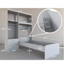 Ver imagem 5 de Guarda-Roupa Solteiro 4 Portas com Cama de Solteiro Cancun Yescasa Branco/Lilás