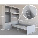 Ver imagem 4 de Guarda Roupa Solteiro 4 Portas com Cama de Solteiro Cancun Flex Color