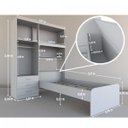 Ver imagem 4 de Guarda-Roupa Solteiro 4 Portas com Cama de Solteiro Cancun Yescasa Marrom/Jequitibá/Avelã