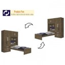 Ver imagem 3 de Guarda Roupa Solteiro 4 Portas com Cama de Solteiro Cancun Flex Color