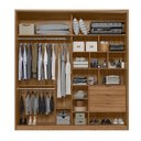 Ver imagem 3 de Guarda Roupa Casal Belga 2 Portas Deslizantes Flex -demobile:amêndola Touch / Grafito