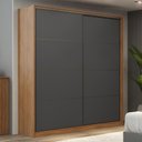 Ver imagem 5 de Guarda Roupa Casal Belga 2 Portas Deslizantes Flex -demobile:amêndola Touch / Grafito