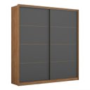 Ver imagem 6 de Guarda Roupa Casal Belga 2 Portas Deslizantes Flex -demobile:amêndola Touch / Grafito