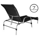 Ver imagem 3 de Cadeira Espreguiçadeira Havaí Alumínio e Fita Náutica Preto