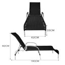 Ver imagem 6 de Cadeira Espreguiçadeira Havaí Alumínio e Fita Náutica Preto