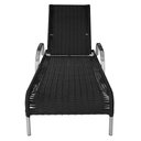 Ver imagem 4 de Cadeira Espreguiçadeira Havaí Alumínio e Fita Náutica Preto