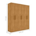 Ver imagem 3 de Guarda Roupa 3 Gavetas e 6 Portas Chade Naturalle