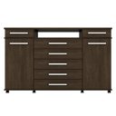 Ver imagem 2 de Cômoda 7 Gavetas 2 Portas com Rodízios London 