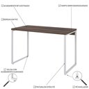 Ver imagem 3 de Mesa Kuadra Office 120x60x75cm Nogal/est.branca