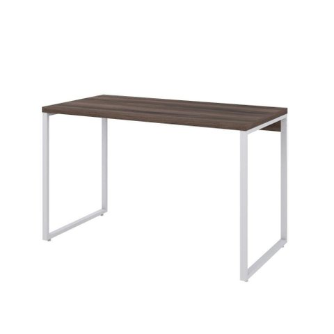 Mesa Kuadra Office 120x60x75cm Nogal/est.branca