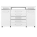 Ver imagem 2 de Cômoda 7 Gavetas 2 Portas com Rodízios London Yescasa