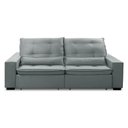 Ver imagem 4 de Sofa Retratil Reclinavel 2 Lugares 2,60m Atlantis Veludo Cinza Lansofbr