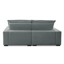 Ver imagem 6 de Sofa Retratil Reclinavel 2 Lugares 2,60m Atlantis Veludo Cinza Lansofbr
