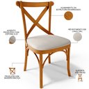 Ver imagem 4 de Cadeira Para Sala de Jantar e Estar Living Estofada Ávila L02 Linho Cru - Lyam Lyam Decor