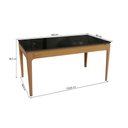 Ver imagem 2 de Mesa de Jantar Kappesberg em Madeira Maciça com Tampo de Vidro Preto Fosco 160cm