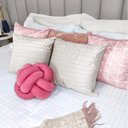 Ver imagem 3 de Capa para Almofada Drapeada Line em Veludo Quadrada