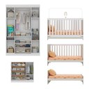 Ver imagem 5 de Quarto de Bebê Completo com Berço Americano 3 em 1 Teddy Multimóveis Mp4644 Branco/off White