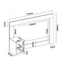 Ver imagem 4 de Cabeceira Casal com 1 Mesa de Apoio 1 Gaveta London Demóbile