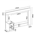 Ver imagem 4 de Cabeceira Casal com 1 Mesa de Apoio 1 Gaveta London Demóbile