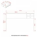 Ver imagem 4 de Mesa Escrivaninha 2 Gavetas Nogal/Preto Me4165 - Tecno Mobili