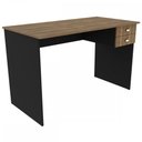 Ver imagem 2 de Mesa Escrivaninha 2 Gavetas Nogal/Preto Me4165 - Tecno Mobili
