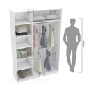 Ver imagem 5 de MÓDULO CLOSET A2,20 CAB. MALEIRO E NICHOS M300.B (LOJA E CLOSET) MUNDI MOVEIS